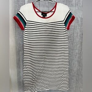 Heyton- Striped Black and White Dress